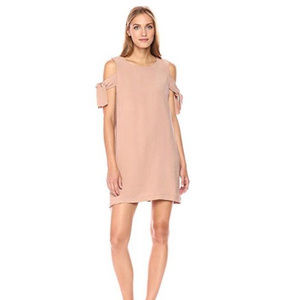 J.O.A. Side Tie Shift Dress Tan XS
